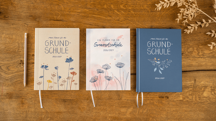 Lehrerkalender 2026 2027 | A5 Grundschulplaner Hardcover oder Softcover für Unterrichtsvorbereitung & Schuljahr Planung | 1 Doppelseite pro Woche | klimaneutral