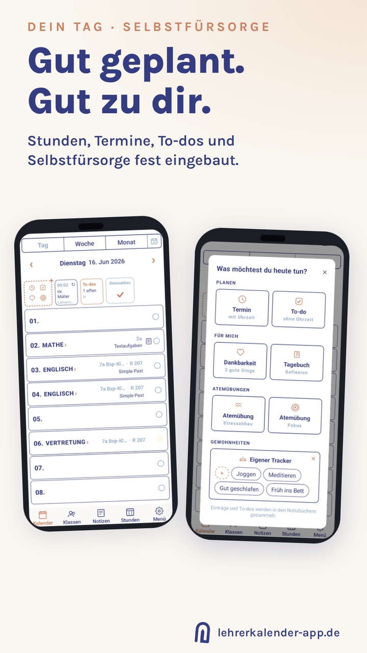 Lehrerkalender App – für Android & Apple