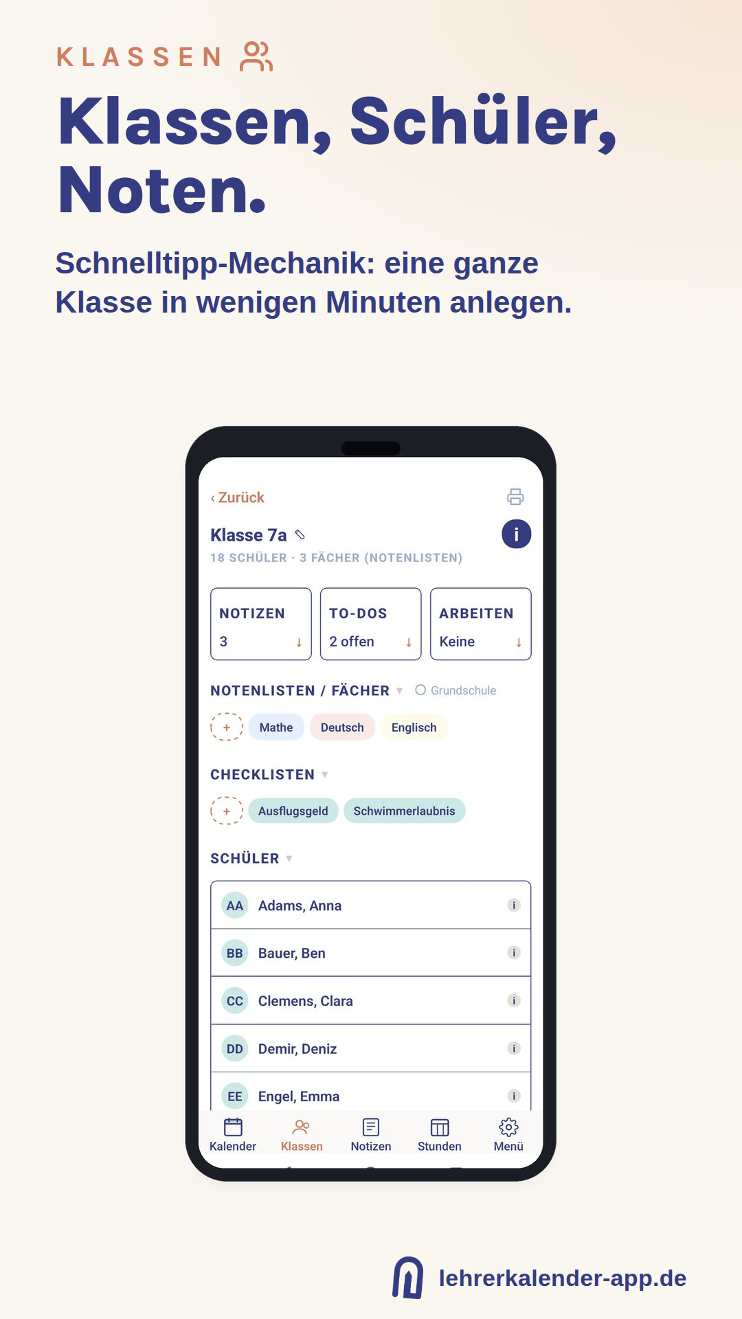 Lehrerkalender App – für Android & Apple