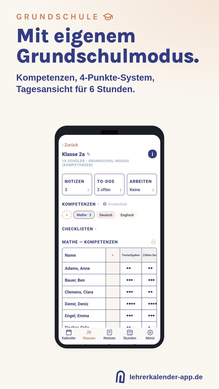 Lehrerkalender App – für Android & Apple