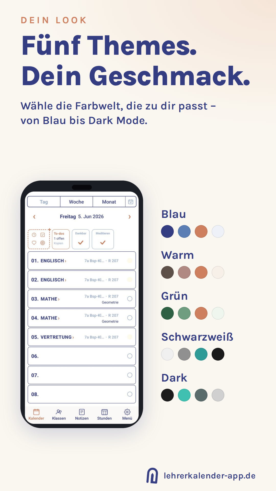 Lehrerkalender App – für Android & Apple