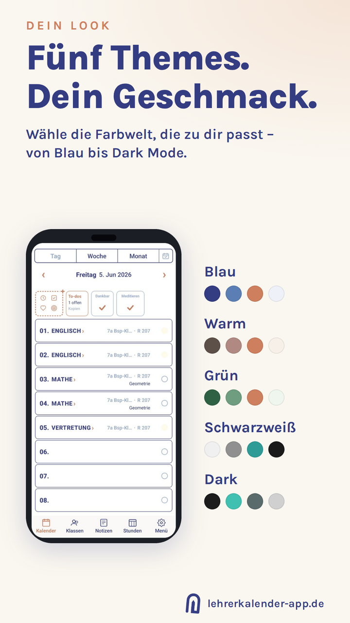Lehrerkalender App – für Android & Apple