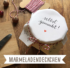 Bringe deine selbstgemachte Marmelade dieses Weihnachten als Geschenke zum strahlen mit Marmeladendeckchen, Geschenktüten und Aufkleber