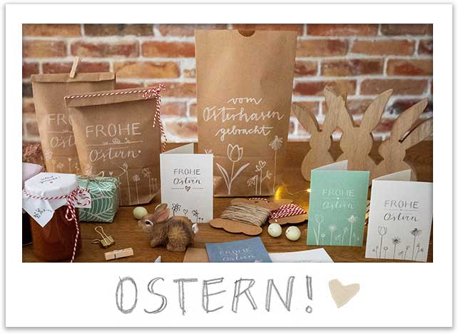 Für fleißige Osterhasen! - Design Osterkarten, originelle Osternest Sticker, Ostergrüße & Osterdeko