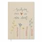 Preview: Hochzeitsgästebuch Creme, florales Handlettering Design, Hardcover Gästebuch