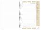 Preview: Hochzeitsplaner Ringbuch mit Register in A5, florales Vintage Design in Beige Weiß Grau