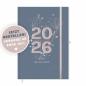 Preview: Kalender 2026 blau rosa mit Hilfestellungen für mehr Achtsamkeit