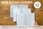 Preview: A5 Terminkalender 2026 blau weiß mit blanko Seiten liniert für Notizen & Ideen