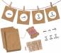 Preview: Adventskalender Set mit Adventstüten und Zahlenstickern weiß