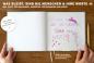 Preview: Hochzeitsgästebuch Hardcover mit blanko Seiten, zeitlos stilvolles Kalligrafie Design