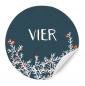 Preview: Adventskalenderzahlen zum Basteln für den Adventskalender in Blau Weiß