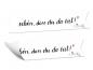 Preview: Weiße Wimpel Sticker für Tischkarten und Gastgeschenke im Hanlettering Design