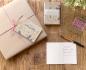 Preview: Weihnachtliche Geschenkanhänger Creme Beige, mini Klappkarten zum beschriften deiner Geschenke an Weihnachten