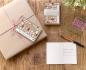 Mobile Preview: Weihnachtliche Geschenkanhänger Creme Beige, mini Klappkarten zum beschriften deiner Geschenke im Nikolausstiefel