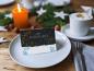 Preview: Weihnachtliche Tischkarten Nacht Schwarz Orange, mini Klappkarten zum beschriften deiner Festtafel an Nikolaus