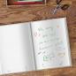 Preview: Gästebuch Beige, Hardcover Hochzeitsgästebuch mit blanko Seiten, Handlettering Blumen Design
