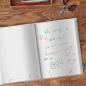 Preview: Gästebuch Weiß, Hardcover Hochzeitsgästebuch mit blanko Seiten, Handlettering Blumen Design