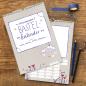 Preview: Kalender zum selbst gestalten, Bastelkalender A4, Holland Blumen Design, Beige Weiß Blau Rot