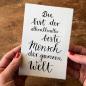Preview: Grußkarte mit Umschlag - Du bist der allerbeste Mensch - Glückwunschkarte  aus Bütte als Dankeskarte zum Geburtstag oder Valentinstag