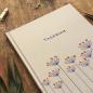 Preview: Tagebuch und Notizbuch in beige mit Blumen