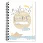 Preview: A5 Reisetagebuch zum selbst gestalten, Vintage Design in Weiß Beige Blau