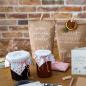 Preview: Florale Marmeladendeckchen Schwarz Weiß im Kalligrafie Design Für Hochzeit, Geburtstag, Gastgeschenke