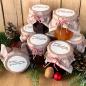 Preview: Beige Marmeladendeckchen Weihnachten mit Kalligrafie Spruch