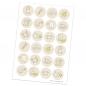Preview: 24 gemischte Ostersticker mit Tiermotiven für Ostern im retro DIY Design, Creme Gelb