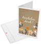 Preview: Dankeskarten im floralen folklore Design für Hochzeit, Taufe, Geburtstag, beige