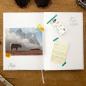 Preview: Reistagebuch Weiß mit Aufgaben, Handlettering Design