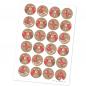 Preview: Geschmackvolle Adventskalenderzahlen zum Adventskalender Basteln für Mädchen in Beige Weiß Rot