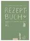 Preview: Rezeptbuch zum selbst gestalten, Vintage HandletteringDesign in Grün Weiß