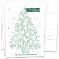 Mobile Preview: Adventkalender Postkarten im Weihnachtsbaum Design, Grün Weiß