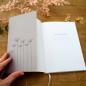 Preview: Tagebuch und Notizbuch in greige grau beige mit Blumen