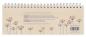 Preview: Tischkalender 2023 inkl. Feiertage und Ferien, Creme Beige mit Blumen