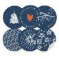 Preview: Weihnachtssticker für eure Weihnachtsdeko in Blau Weiß