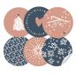 Preview: Weihnachtssticker für eure Weihnachtsdeko in Rosa Blau Weiß