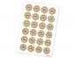 Preview: Zahlensticker Adventskalenderzahlen Kraftpapier Optik beige braun 4cm