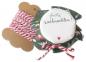 Preview: Marmeladendeckchen für selbstgemachte Marmelade als Weihnachtsgeschenk mit Aufschrift: Frohe Weihnachten