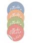 Preview: Ostersticker Mix in Pastell - Frohe Ostern! Osterdeko Sticker in vier Farben