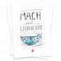 Preview: Mach mal langsam - illustrierte Design Postkarten & Typografie Grußkarte aus Recyclingpapier