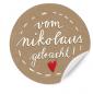 Preview: nikolaus,weihnachtsmann,weihnachten,advent,strumpf,socken,socke,nikolaussticker,nikolausgeschenk,weihnachtsgeschenk,beige,beigefarben,lustig,humorvoll,witzig