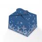 Mobile Preview: Klassische Geschenkboxen für Weihnachten mit Tannenzweigen, Blau Weiß Rot