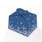 Preview: Klassische Geschenkboxen für Weihnachten mit Tannenzweigen, Blau Weiß Rot