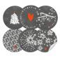 Preview: Weihnachtssticker für eure Weihnachtsdeko in Grau Weiß