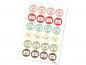 Preview: 24 Etiketten für Weihnachts - Likör Pastell Mix, 24 runde Sticker in 6 Farben für selbstgemachten Likör, Weihnachtsgeschenke, Mitgebsel etc., 4cm rund