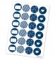 Preview: Weihnachtssticker, Dekosticker Weihnachten blau