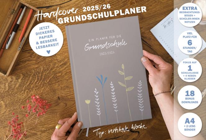 Terminkalender 2025 2026 für Grundschullehrerinnen & Lehrer für die Unterrichtsplanung