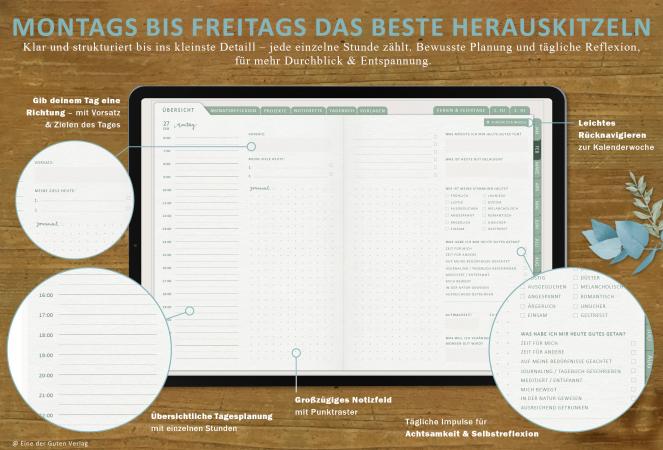 Download Terminkalender für 2023, mit Projektplaner für 7 Projekte und weitere Planungshelfer