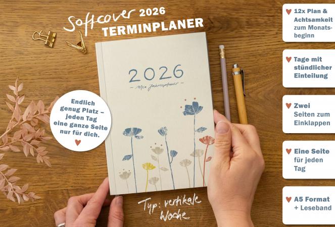 Terminkalender 2026 als Hausaufgabenheft oder Schülerkalender Mädchen verwendbar